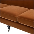 Pemberly Row 3-Cushion Tightback Sofa in Burnt Orange Velvet