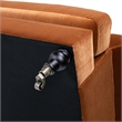 Pemberly Row 3-Cushion Tightback Sofa in Burnt Orange Velvet
