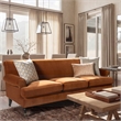 Pemberly Row 3-Cushion Tightback Sofa in Burnt Orange Velvet