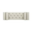 Pemberly Row Contemporary Tufted Flared Arm Entryway Bench in Taupe