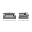 Pemberly Row Upholstered Small to Medium Pet Bed in Uptown Gray Velvet