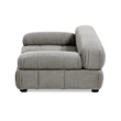 Pemberly Row Upholstered Small to Medium Pet Bed in Uptown Gray Velvet