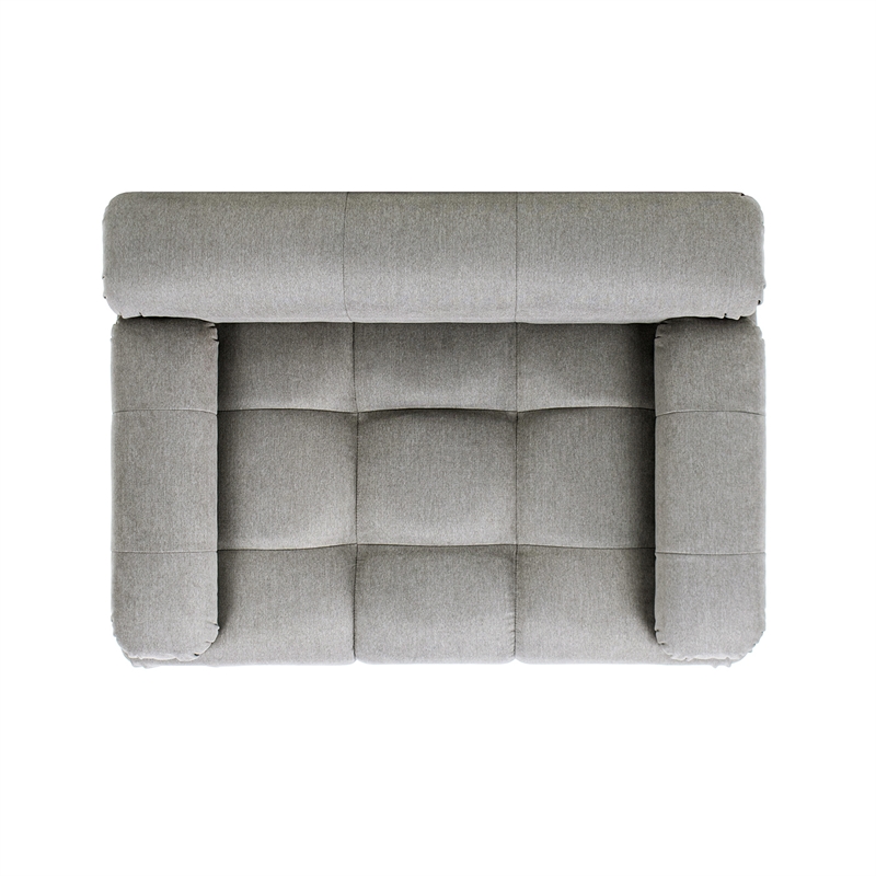 Pemberly Row Upholstered Small to Medium Pet Bed in Uptown Gray Velvet