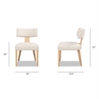 Pemberly Row Split Back Beige Chenille Dining Side Chair Set of 2
