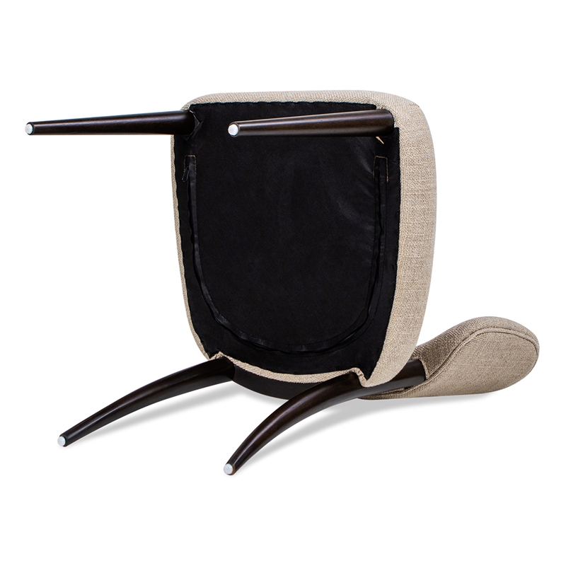 Pemberly Row Split Back Gray Wool Blend Dining Side Chair Set of 2