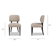 Pemberly Row Split Back Gray Wool Blend Dining Side Chair Set of 2
