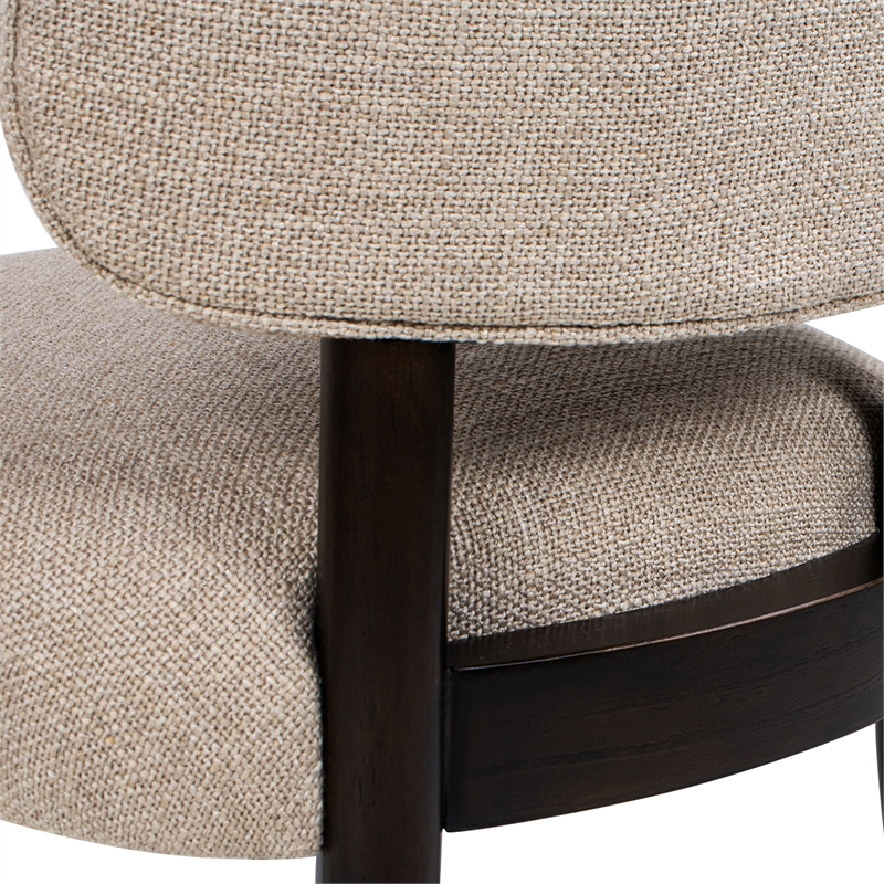 Pemberly Row Split Back Gray Wool Blend Dining Side Chair Set of 2