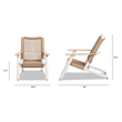 Pemberly Row Adirondack Outdoor Lounge Chair in Light Beige Gray