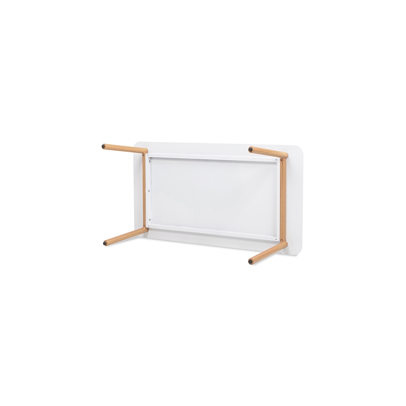 Pemberly Row 2-Piece Teak & Aluminum Outdoor Sofa & Table Patio Set in Sand Dune