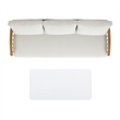 Pemberly Row 2-Piece Teak & Aluminum Outdoor Sofa & Table Patio Set in Sand Dune