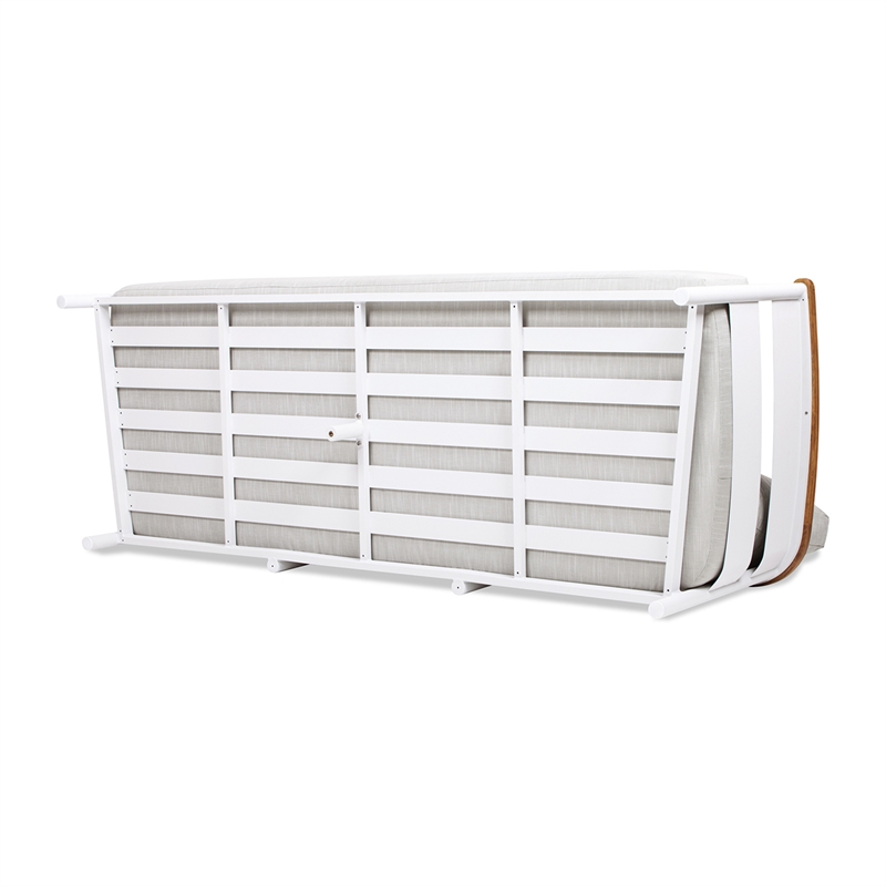 Pemberly Row 2-Piece Teak and Aluminum Outdoor Sofa and Table Patio Set in Gray