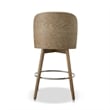 Pemberly Row Upholstered Swivel Counter Stool Set of 2 in Off White Boucle