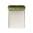 Pemberly Row Upholstered Small to Medium Pet Bed in Olive Green Velvet