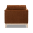 Pemberly Row Farmhouse Chaise Lounge Chair in Burnt Orange Performance Velvet