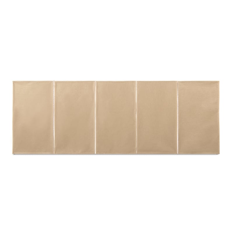 Pemberly Row Extended Headboard Cane Platform Bed in Antique White