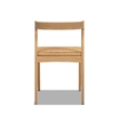 Pemberly Row Woven Seat Oak Wood Dining Chair in Natural Brown