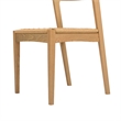 Pemberly Row Woven Seat Oak Wood Dining Chair in Natural Brown