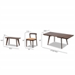 Pemberly Row Solid Oak 6-Piece Extendable Dining Set in Dark Brown