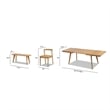 Pemberly Row Solid Oak 7-Piece Extendable Dining Set in Natural Brown