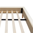 Pemberly Row Queen Upholstered Cane Back Platform Bed in Antique White