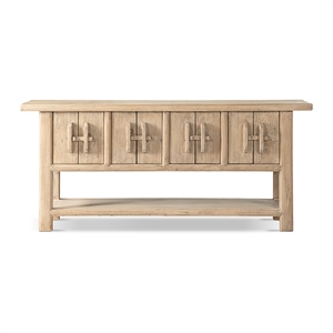 Pemberly Row 60&quot Reclaimed Pine Sideboard with Lower Shelf in Natural Brown