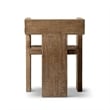Pemberly Row Reclaimed Elm Sculptural Block Accent Chair in Light Natural Brown