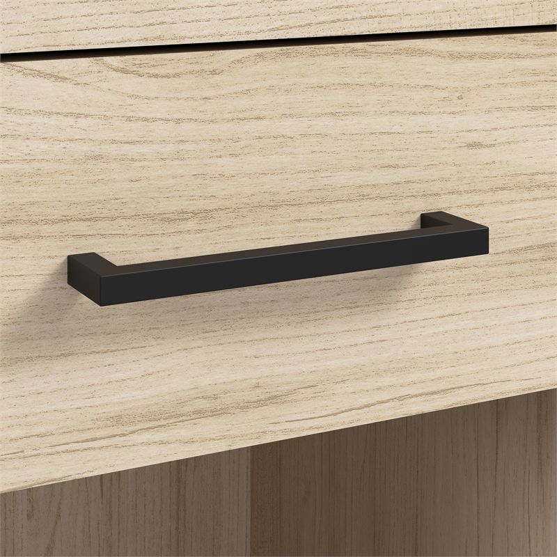 Pemberly Row Nightstand with Drawer in Natural Elm Engineered Wood