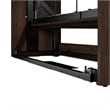 Pemberly Row 65W Queen Murphy Bed in Black Walnut Engineered Wood
