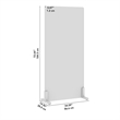 Pemberly Row Contemporary 34W x 72H Freestanding Privacy Screen in Beige