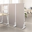 Pemberly Row Contemporary 24W x 55H Freestanding Privacy Screen in Beige