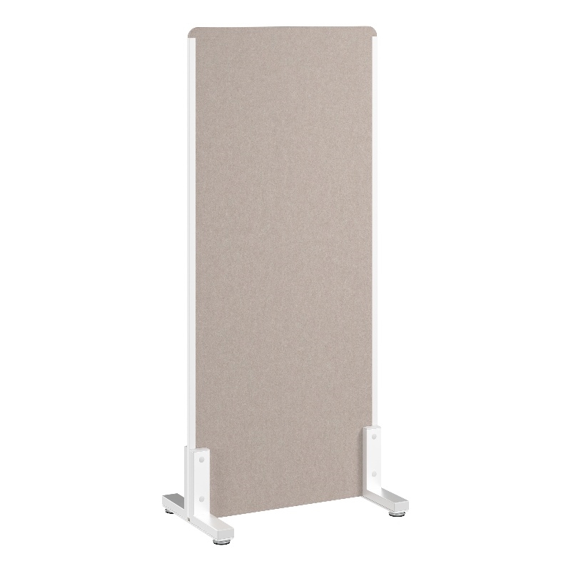 Pemberly Row Contemporary 24W x 55H Freestanding Privacy Screen in Beige