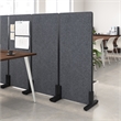 Pemberly Row 24W x 55H Freestanding Privacy Screen in Charcoal