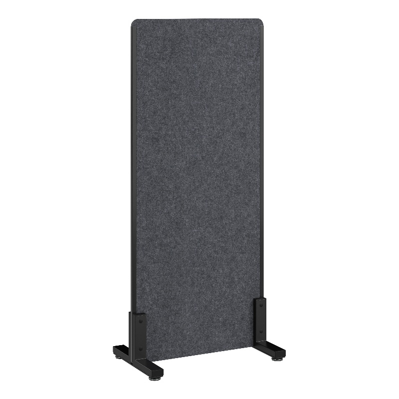 Pemberly Row 24W x 55H Freestanding Privacy Screen in Charcoal