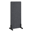 Pemberly Row 24W x 55H Freestanding Privacy Screen in Charcoal