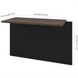 Pemberly Row Desk Bridge With Melamine Finish in Antigua and Black