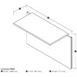 Pemberly Row Desk Bridge With Melamine Finish in Antigua and Black