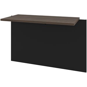 Pemberly Row Desk Bridge With Melamine Finish in Antigua and Black