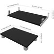 Pemberly Row Contemporary Keyboard Shelf and CPU Platform in Black