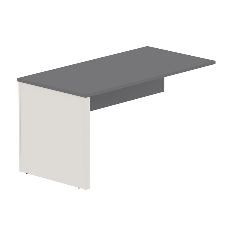 Pemberly Row Return Table for Computer Desk Set in Slate and Sandstone