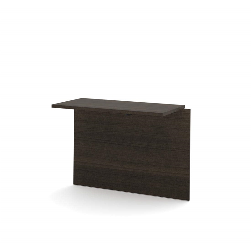 Pemberly Row Return Bridge for Computer Desk in Dark Chocolate