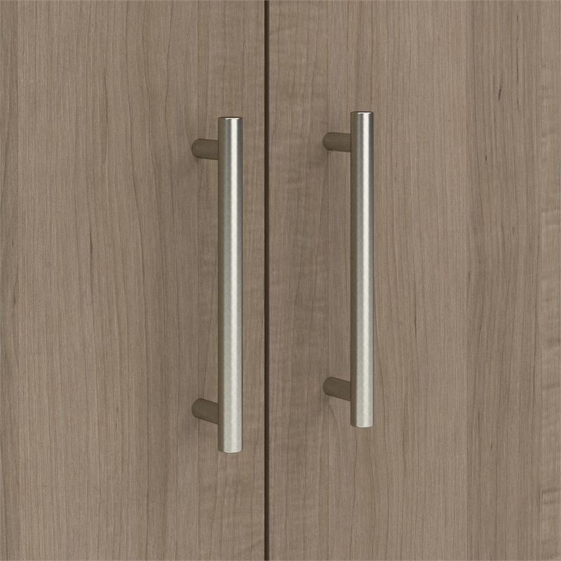 Pemberly Row Contemporary Small Storage Cabinet with Doors in Ash Gray