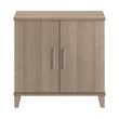 Pemberly Row Contemporary Small Storage Cabinet with Doors in Ash Gray