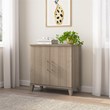 Pemberly Row Contemporary Small Storage Cabinet with Doors in Ash Gray