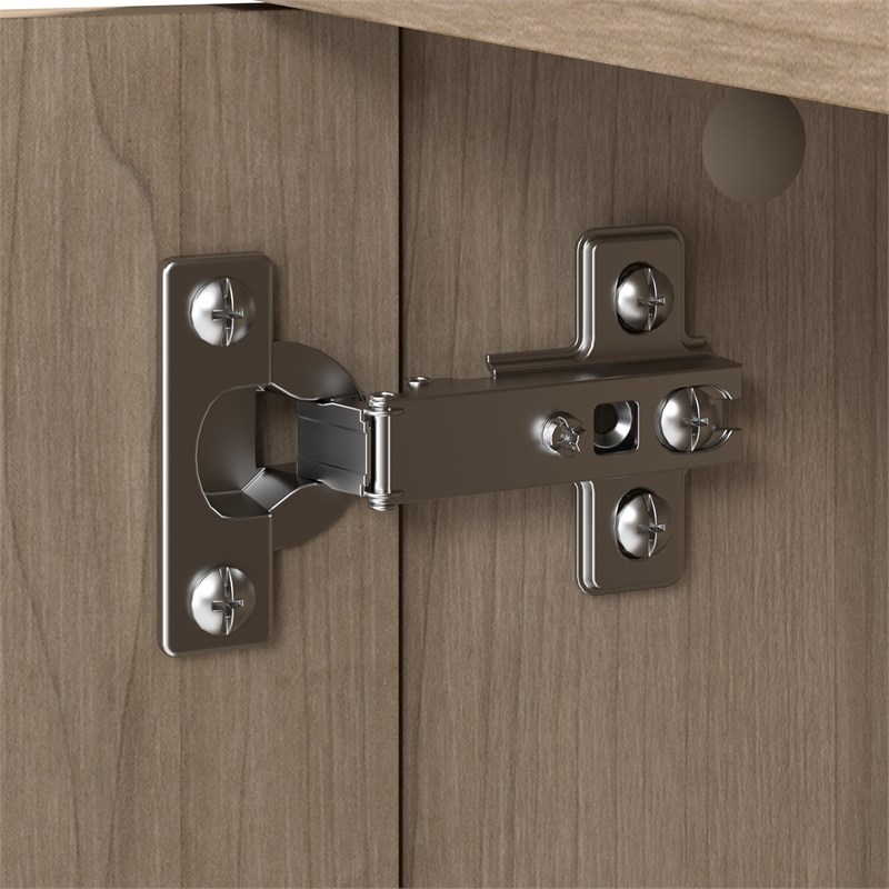 Pemberly Row Contemporary Small Storage Cabinet with Doors in Ash Gray