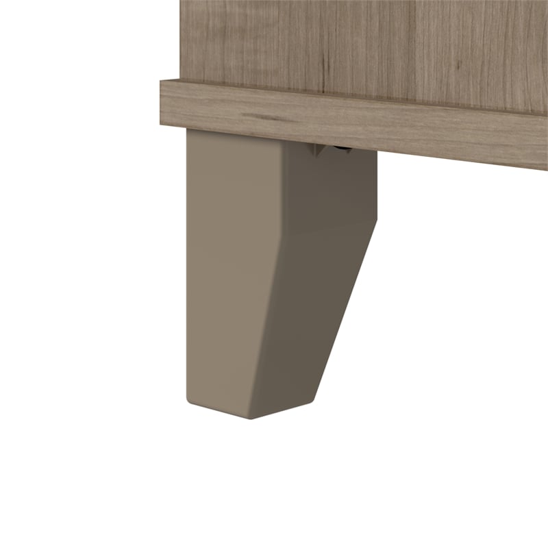 Pemberly Row Tall Storage Cabinet with Doors and Shelves in Ash Gray