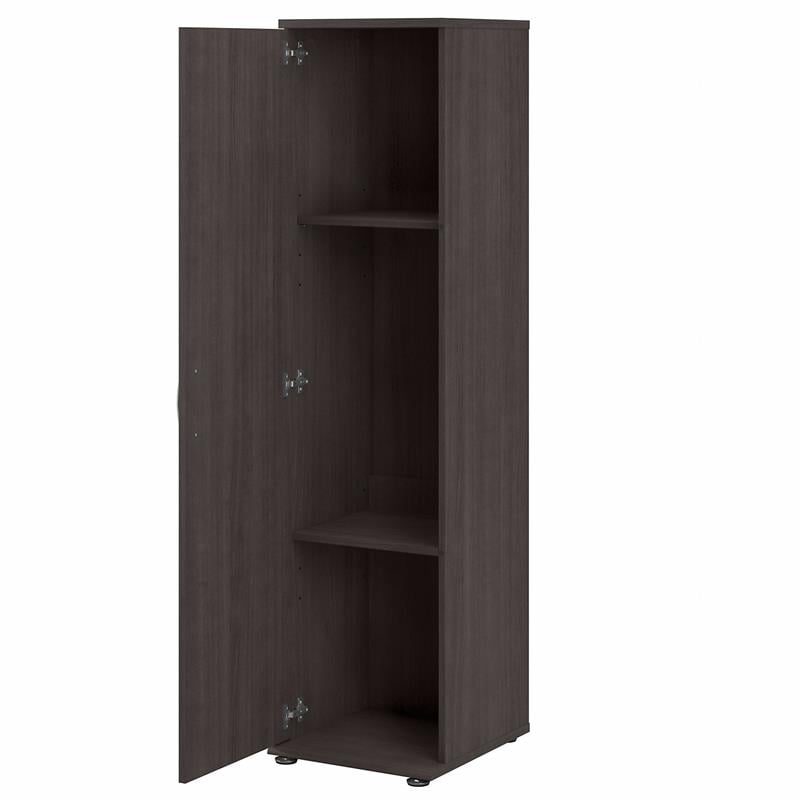 Pemberly Row 16W x 17D x 62H Narrow Garage Storage Cabinet in Storm Gray