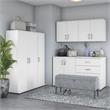 Pemberly Row 6 Piece Modular Closet Storage Set With Cabinets in White