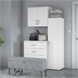 Pemberly Row 3 Piece Modular Closet Storage Set With Cabinets in White