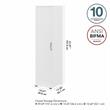 Pemberly Row 16W x 17D x 62H Narrow Clothing Storage Cabinet in White