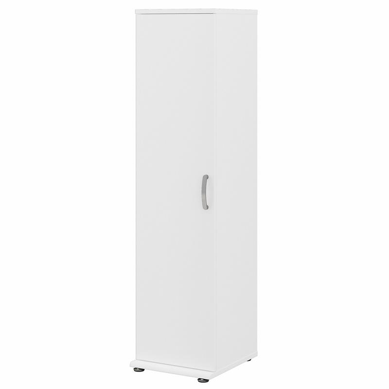Pemberly Row 16W x 17D x 62H Narrow Clothing Storage Cabinet in White